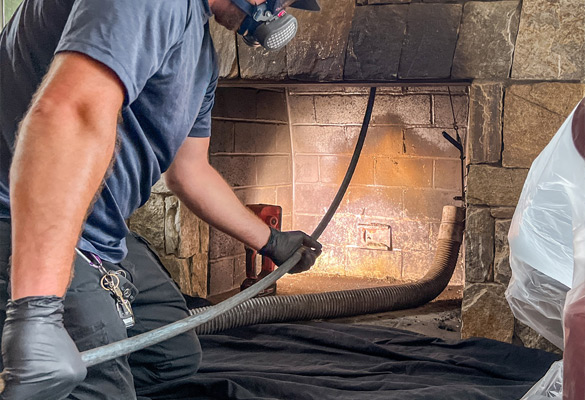 Ramonage de cheminée à Sablé-sur-Sarthe (72300) dans la Sarthe (72).